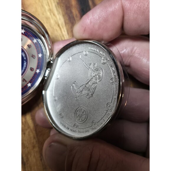Harley Davidson Pocket watch “The Ultimate Chopper" with leather belt case. - Picture 2 of 9